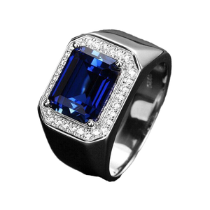 แหวนผู้ชาย CM <span class=keywords><strong>YIM</strong></span> รุ่นคลาสสิค ชุบทอง 14K ปรับขนาดได้ ประดับด้วยเพชรคิวบิกเซอร์โคเนียหลากสี แดง น้ำเงิน ม่วง - Product Image 4