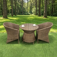 Ensemble de jardin moderne en rotin PE tressé à la main pour 4 personnes, 5 pièces, table basse, balcon, cour, villa en plein air, détente