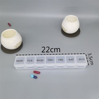 Lebensmittelechter PP-Kunststoff, Umweltfreundlich, Tragbar, Transparente Wöchentliche Pillendose, Versiegelter Spender, LOGO-Anpassung, Großhandel