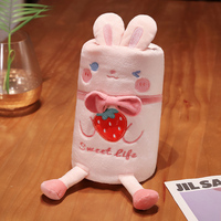 2024 gros mignon doux en peluche oreillers animaux jouets en peluche oreiller coussin bébé couverture pour enfants