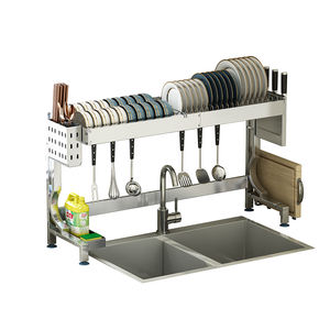 Modern Multi-function Standing Type single Tier Kitchen Shelf Storage Racks Dish Drying Rack Drainer