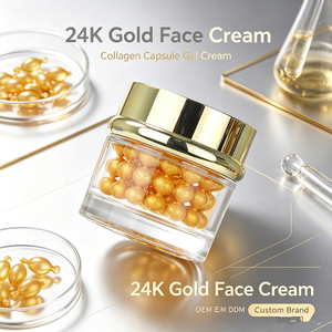 ครีมหน้าทองคำ 24K แบรนด์ส่วนตัว รับผลิตแบบ OEM ODM ครีมแคปซูลคอลลาเจน ปรับผิวกระจ่างใส ต่อต้านริ้วรอย ครีมเจลไข่มุกทองคำ - Product Image 6