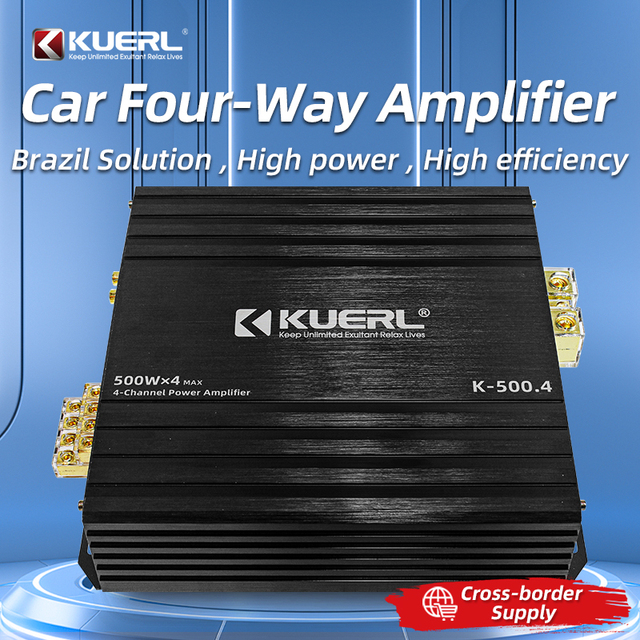 KUERL Wholesale High Power 4 Channel Amplifier 500W*4 RMS Power with Brazilian Version