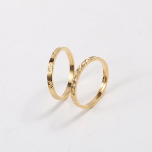 <b>Thin</b> Stackable Stainless Steel Star <b>Ring</b> Jewelry No Fade Gold Plated North Star <b>Rings</b> for Women - Product Image 5
