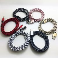 Cordon de chargeur de téléphone micro USB 3ft 6ft 10ft câble de données tressé en nylon à charge rapide PVC cuivre pur Micro Type C pour ordinateur