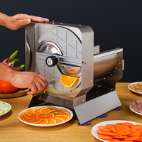 Commerciële voedselsnijder Automatische groentesnijder Ui Aardappel Citroen Mango Kokosnoot Snijmachine Roestvrijstalen fruitsnijmachine