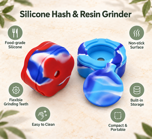 Premium Silicone Resin Grinder Non Stick Herb Grinder Custom Logo OEM Wholesale Smoking Accessories - Product Image 5