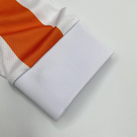 Camisetas Polo de fútbol rayadas retro manga larga sublimación personalizada