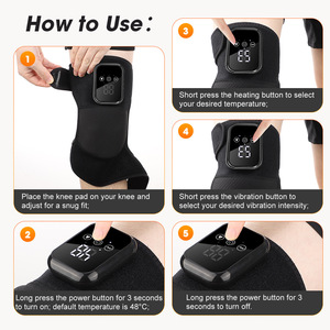Electric <b>Wireless</b> Knee Massager <b>Heating</b> Touch Panel 2000mAh Battery Compression Sleeve Running/Weightlifting Non-Slip Timing - Product Image 3