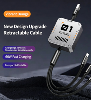 Câble de charge rapide 3 en 1 100W, cordon de charge multi-appareils avec ports L/Type C/Micro USB, câble de charge personnalisable avec logo cadeau