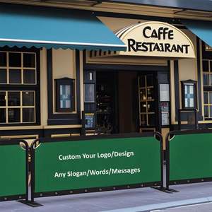 سياج عرض فني مخصص كبير الحجم للإعلان 1 م × 2 م لافتة حاجز مقهى لنشر إعلانات الغراس - Product Image 6