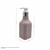 Flacon pompe carré simplifié en PET 200 ml pour huile essentielle, nettoyant visage, rechargeable, vide