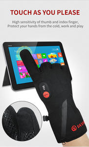 Savior ถุงมือขี่จักรยานแบบชาร์จหน้าจอสัมผัส, ถุงมือให้ความอบอุ่นสำหรับเล่นกีฬาฤดูหนาวกลางแจ้งปั่นจักรยาน - Product Image 6