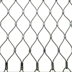 Supplier Visibility Stainless Steel Diamond Rope Mesh For Wildlife Park Zoo Animal