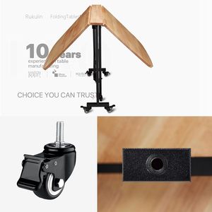<span class=keywords><strong>Tavolo</strong></span> Pieghevole Multifunzione con Ali <span class=keywords><strong>a</strong></span> Goccia - <span class=keywords><strong>Tavolo</strong></span> da Cucina Pieghevole in Legno da 47" con 6 Ruote - Product Image 6