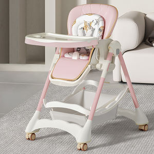 Silla de Comer Multifuncional para Bebés al por Mayor, Silla Alta de Metal y Plástico para Niños, Silla Alta para Alimentar al Bebé con Cojín Suave - Product Image 2