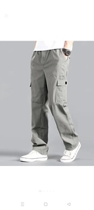 Pantalones Cargo Casuales para Hombre, Cintura Elástica, Secado Rápido, Ecológicos, Ligeros, Transpirables, Cómodos, Corte Holgado, para Deporte y Uso Diario - Product Image 2