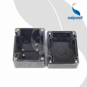 Cajas eléctricas SAIPWELL GRP <span class=keywords><strong>RAL</strong></span> <span class=keywords><strong>9011</strong></span>, cajas de poliéster negro, caja de conexiones industrial GRP EX, panel de control personalizado - Product Image 2