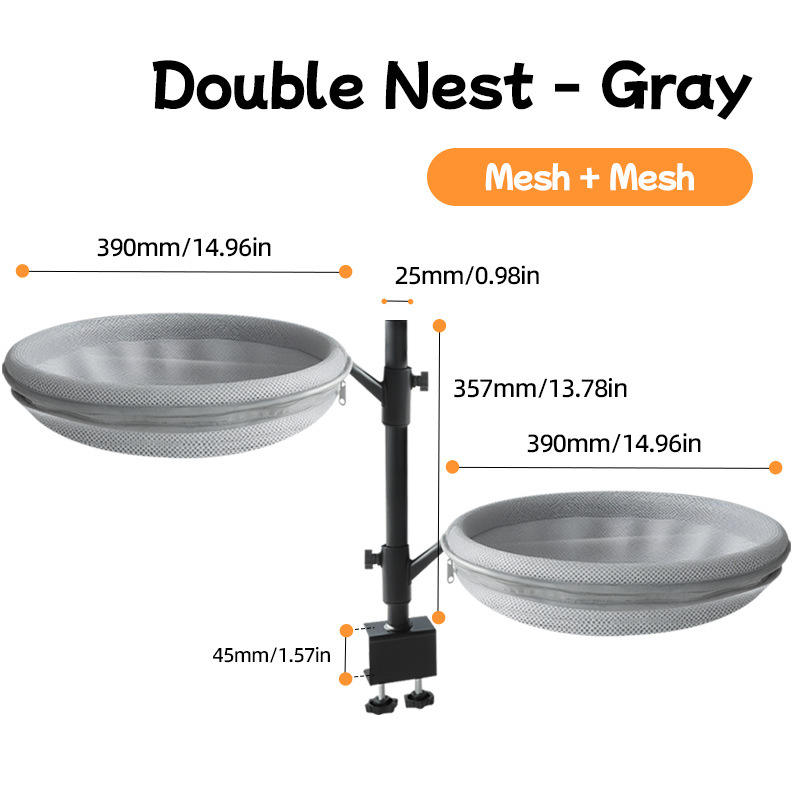 gray [double-sided sandwich mesh]