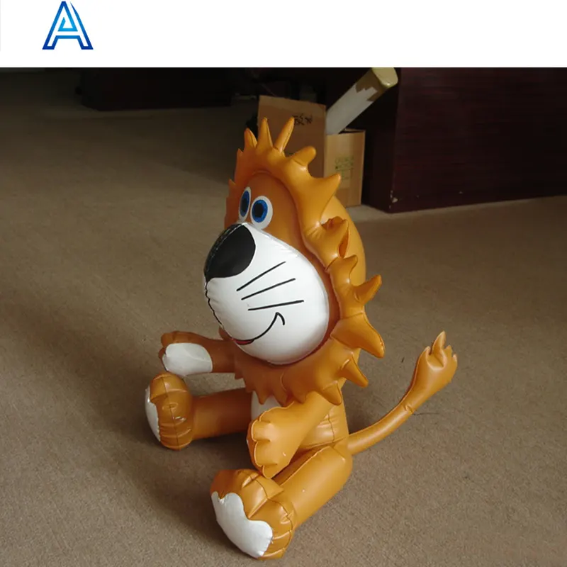 귀여운 만화 환경 친화적 인 PVC 풍선 사자 공기 불어 고양이 호랑이 장난감 풍선 만화 동물 장난감 광고