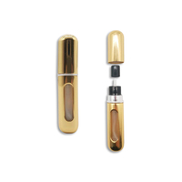 Atomiseur de parfum rechargeable en aluminium mini 5 ml prêt à expédier, diverses couleurs, stock en grande quantité avec bouchon à vis, MOQ 100 pièces