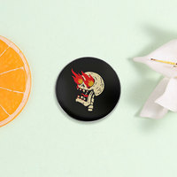 Spedizione Diretta di Badge Rotondi Personalizzati Stampati, Spille Personalizzate con Cartoni Animati, Citazioni Ispiratrici, Figure di Animali e Piante