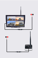 Sistema de Cámara de Marcha Atrás Inalámbrica de 2.4G para Camiones, Monitor IPS de 10 Pulgadas con Cámara IR Impermeable IP68 para Vehículos Comerciales
