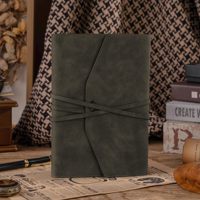 Kustom buku harian antik notebook buatan tangan kulit tahan lama A5 kulit jurnal untuk memberikan hadiah