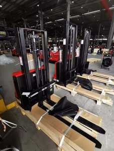 HELI <span class=keywords><strong>Camion</strong></span> d'entrepôt CDD14-930 gerbeur de palettes électrique avec pédale et main courante et mât standard à 2 étages - Product Image 4