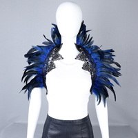 Châle décoratif en plumes fait main pour défilé de carnaval, spectacle de boîte de nuit, cosplay, accessoires de photographie, fête de fin d'année