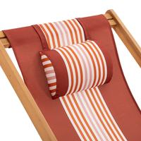 Lit de soleil imprimé Boho Vintage, cadre en bois extérieur, chaise de plage, chaise longue de piscine, pont en polyester imperméable, chaise longue avec oreiller