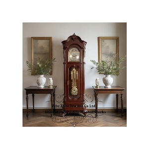 <span class=keywords><strong>Pendule</strong></span> de sol Horloge élégante montre design traditionnel finition cerise aspect antique carillons de Westminster toutes les heures quart d'heure - Product Image 2