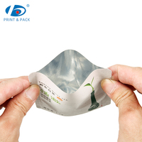 Sachet Doypack Personnalisé pour Thé Blanc avec Motif Feuille Verte Imprimé et Options de Petites Tailles pour Marques de Thé