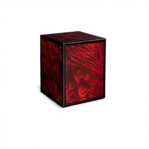 Urna de cubo de cremación de palisandro para cenizas humanas Urna funeraria de madera con bolsa de transporte de terciopelo gratis - Product Image 1