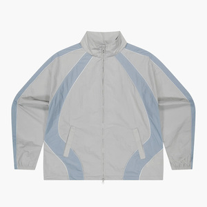 เสื้อแจ็คเก็ตกันลม Healy 26-27 แบบมีซิปคู่ สีสันตัดกัน ผลิตจากไนลอนทนทาน เหมาะสำหรับทั้งชายและหญิง พร้อมฮู้ดและกระเป๋าข้าง - Product Image 4
