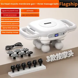 <span class=keywords><strong>2026</strong></span> Neue Professionelle 6-Kopf Bürstenmotor <span class=keywords><strong>Smart</strong></span> Tragbare <span class=keywords><strong>Mini</strong></span>-Körpermassagepistole 1200-3200 U/min 1200mAh Akku mit Musikfunktion - Product Image 3