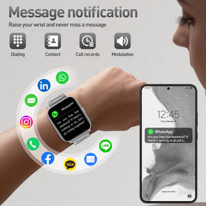 LIGE BWC09 Silber Ultra dünne Smartwatches für Frauen Fitness Tracker Antwort Zifferblatt Anrufe Schlaf monitor Uhr für IOS Android - Product Image 3