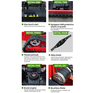 EPA euro5 tất cả các địa hình từ xa máy cắt cỏ Robot 550 mét Crawler Điều khiển từ xa nông nghiệp Máy cắt cỏ - Product Image 6