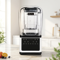 Mixeur Commercial Robuste 2200W avec Fonction Smoothies, 5+ Vitesses, Anti-Fuite et Broyeur à Glace pour Hôtels, Cafétérias et Restaurants