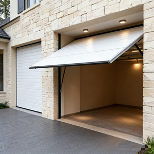 <span class=keywords><strong>Porte</strong></span> de <span class=keywords><strong>garage</strong></span> moderne à bas prix, demi-aluminium, inclinable, avec isolation thermique, surface finie - Product Image 1