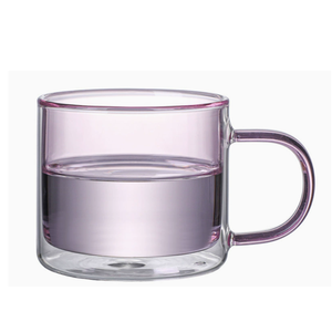 Mugs isothermes à double paroi DFM01 250ml, transparents, bleu clair, vert, rose, ambre, turquoise, promotion, cadeaux. - Product Image 4