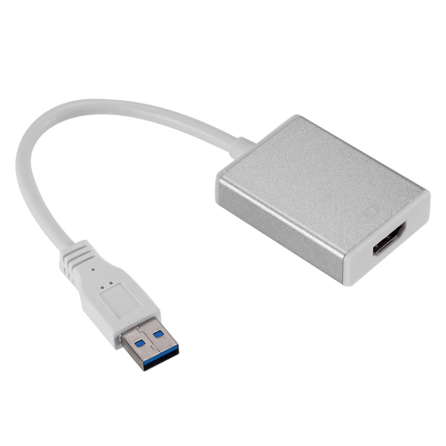 USB3.0-HDMI----Bianco/Argento