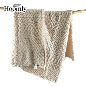 Couverture en polaire jacquard réversible, légère, pliable, de petite taille, portable, Hoomly, pour les voyages, le <span class=keywords><strong>camping</strong></span>, la voiture et la sieste au bureau - Product Image 1