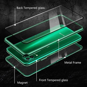 Funda de teléfono magnética de doble cristal para <span class=keywords><strong>iPhone</strong></span> 7 Plus <span class=keywords><strong>SE</strong></span> <span class=keywords><strong>2020</strong></span>, <span class=keywords><strong>carcasa</strong></span> frontal y trasera para Oppo A9 <span class=keywords><strong>2020</strong></span> <span class=keywords><strong>360</strong></span> - Product Image 3