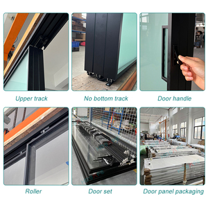Portes coulissantes pour projets de bureaux, cloisons de bureaux, mur en verre coulissant, salon, <span class=keywords><strong>porte</strong></span> <span class=keywords><strong>coulissante</strong></span> télescopique en verre, usine - Product Image 5