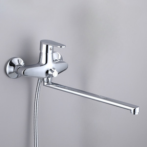 Contemporary Brass Long Neck <strong>Shower</strong> Faucet Suit with Handheld <strong>Rain</strong> <strong>Shower</strong> <strong>Head</strong> Modern Bathroom Accessories for Apartment Use - Product Image 2