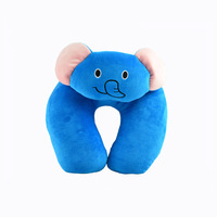Vente en gros OEM de conception d'animaux mignons Oreillers en peluche doux en forme de U pour appui-tête Sieste scolaire Voyage Confort Sommeil