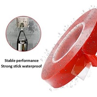 Rotes, doppelseitiges, hitzebeständiges, starkes, wasserdichtes Nano-PU-Klebeband – wiederverwendbar, 5 m, für Teppichnahtverbindungen, Wandkunst, Heimdekoration