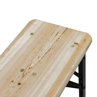 Ensemble table et banc en bois robuste 220 cm pour pique-nique, fête en extérieur, cour, brasserie, événement