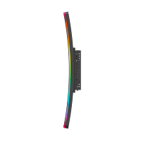 Lumière LED vibrante capacitive de type C de 23.6 pouces personnalisée écran ultra-mince écran tactile incurvé LCD pour kiosque de paiement interactif